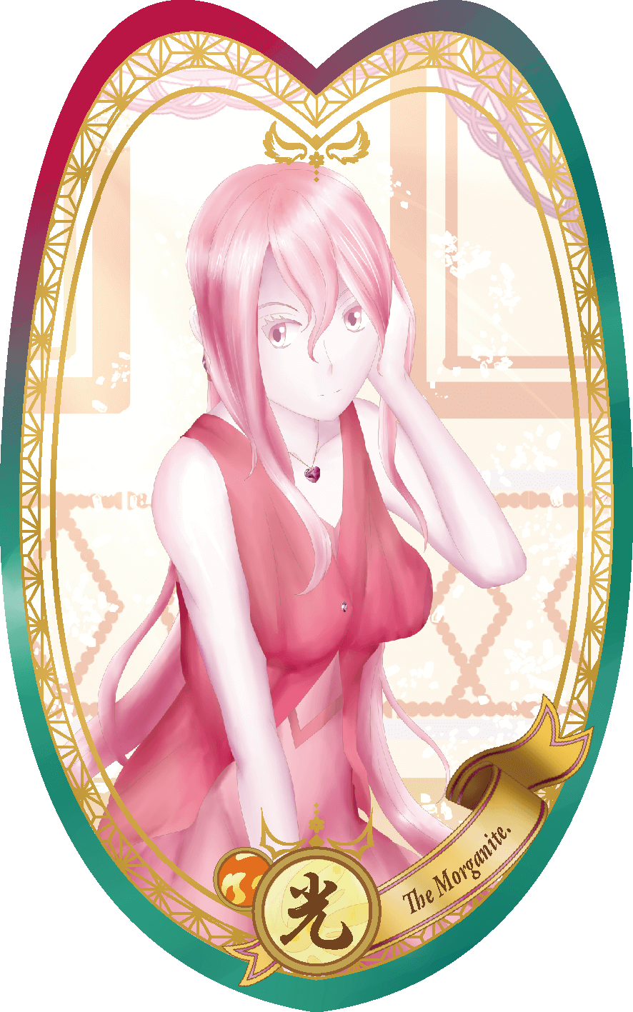 ミネラルカードイラスト_モルガナイト