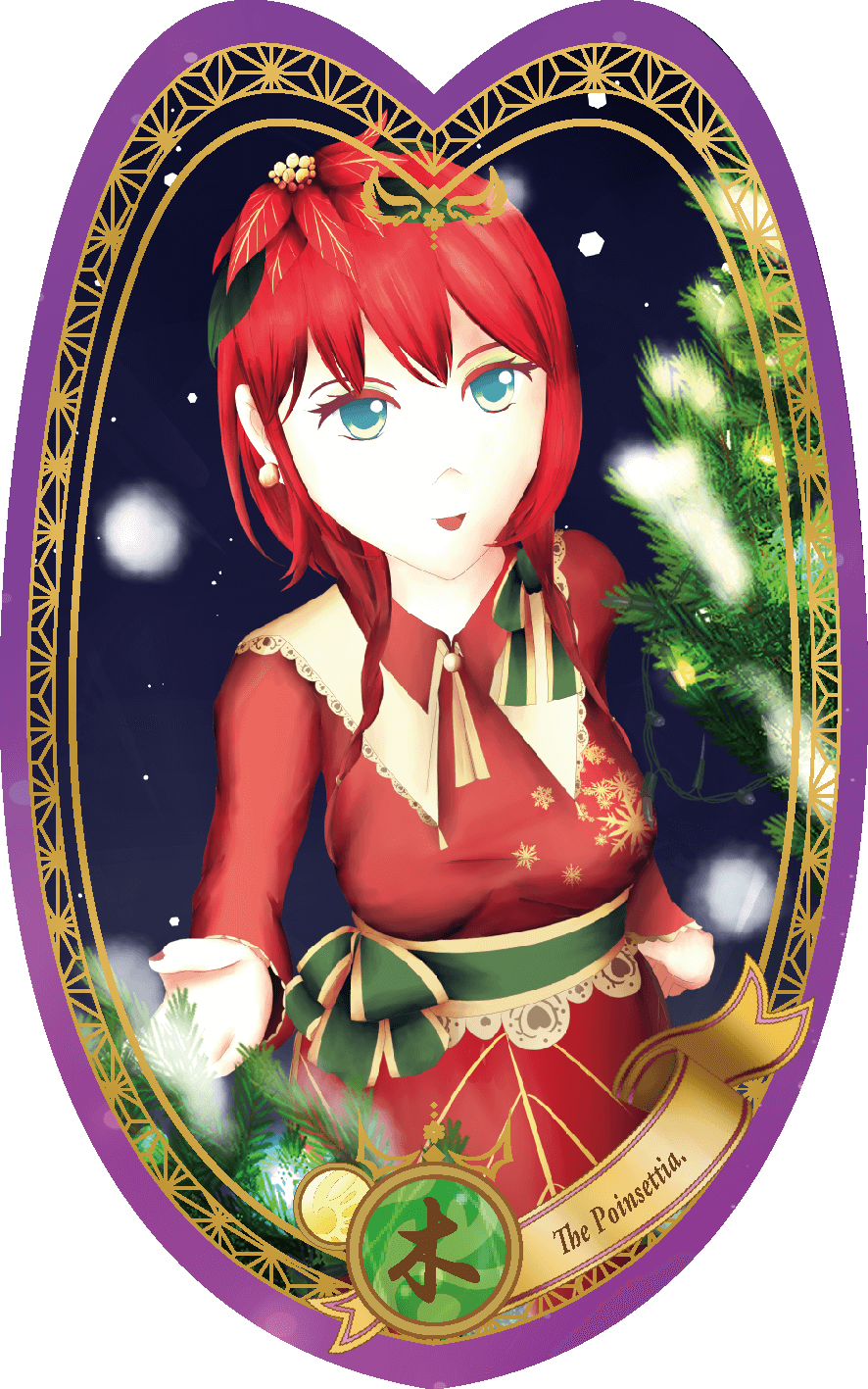 スピリットカードイラスト_ポインセチア